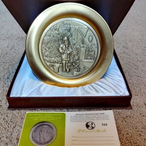 1976 Norman Rockwell 24kt Gold Christmas Plate